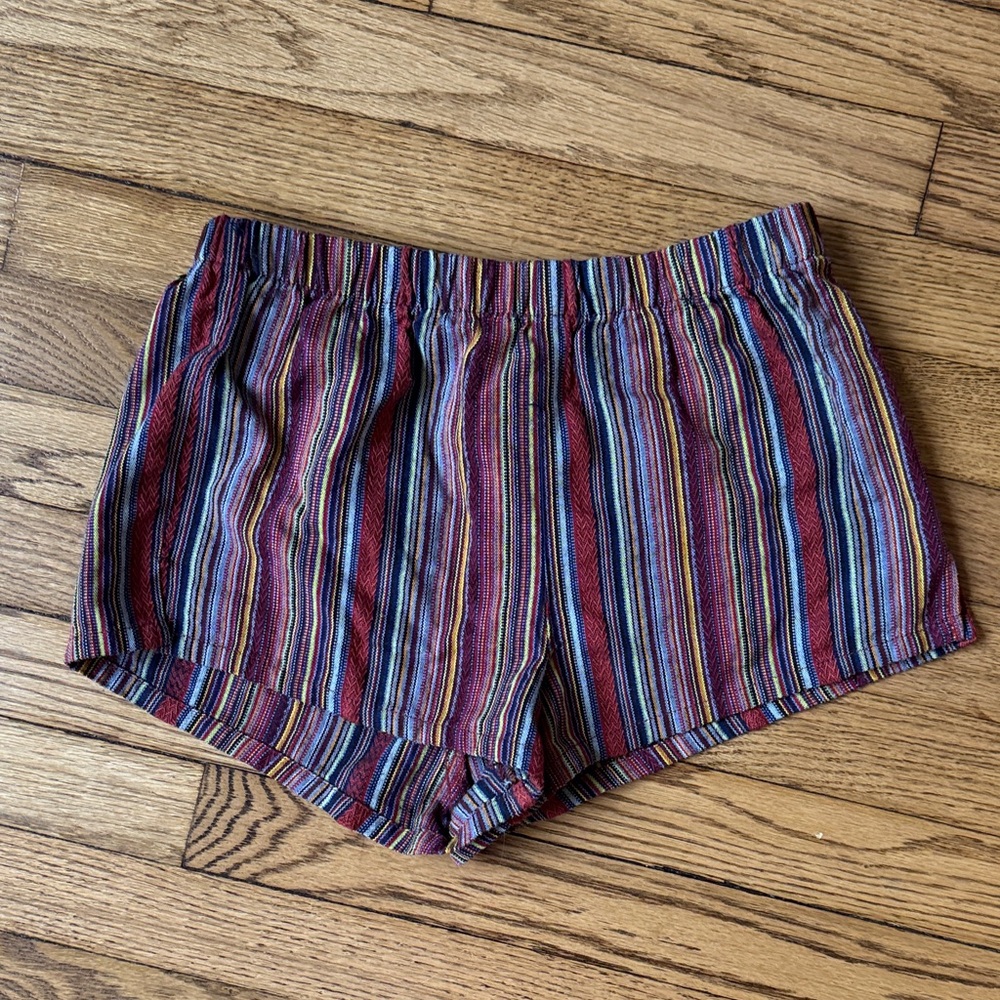 Forever 21 Multicolor Striped High Waist Shorts